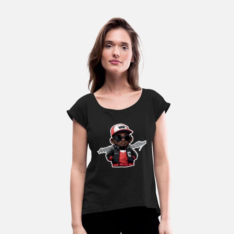 Little Hip Hop Head with Stroke (Red)