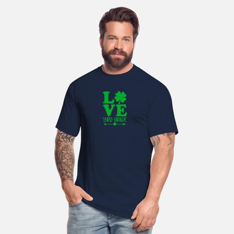 Love St Patrick'S Day Shamrock 3Rd Grade Teacher L