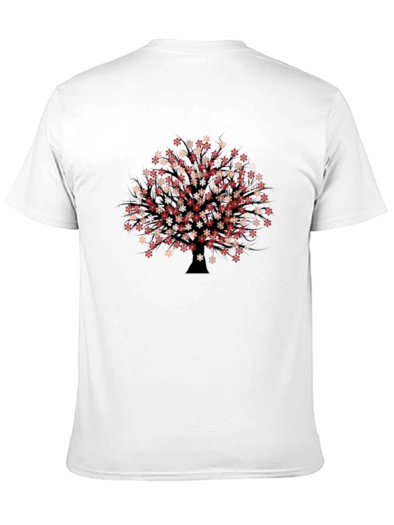 Floral Tree Graphic Black T-Shirt