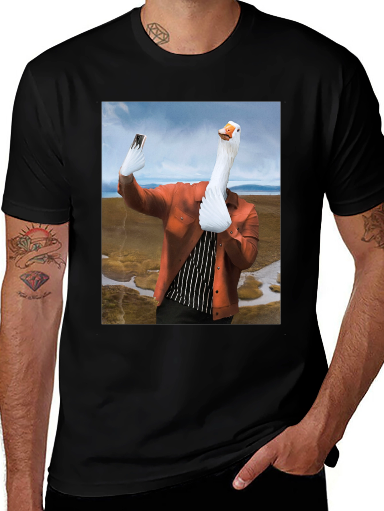 Funny Goose Selfie T-Shirt