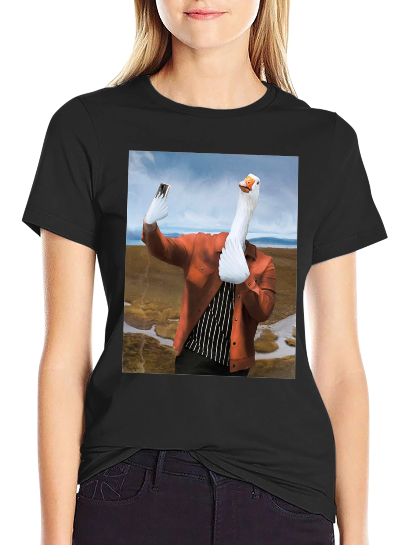Funny Goose Selfie T-Shirt