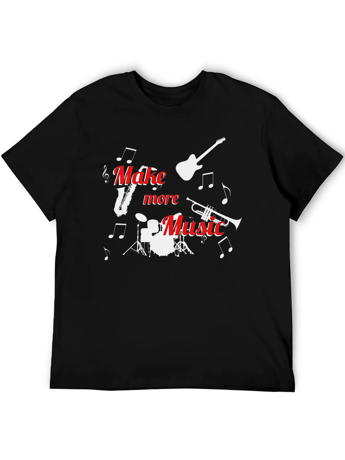 Make More Music Black T-Shirt