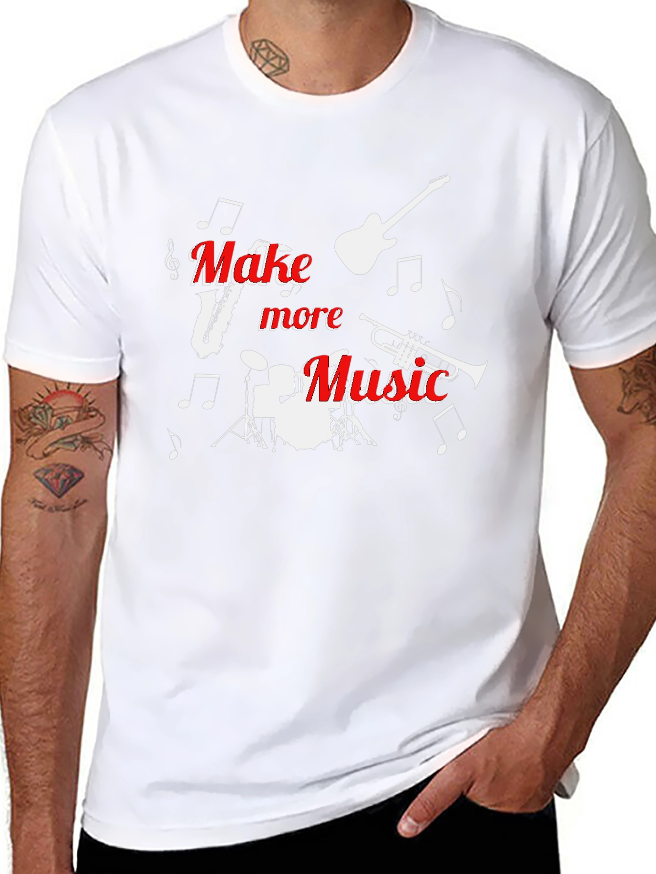 Make More Music Black T-Shirt