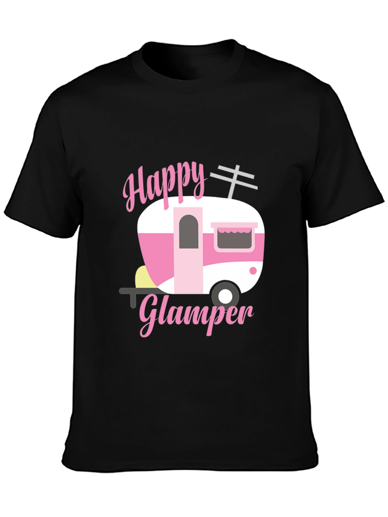 Happy Glamper Graphic Tee - Camping Lover Shirt
