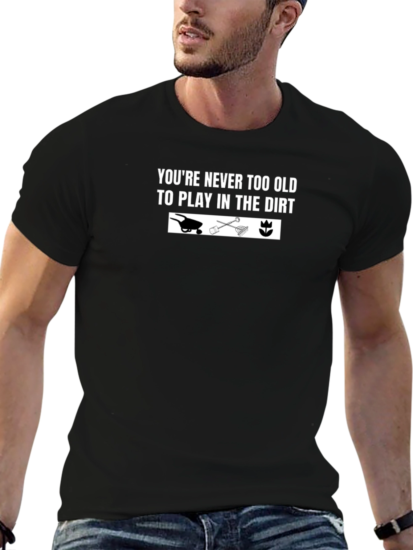 Never Too Old Gardening T-Shirt - Black