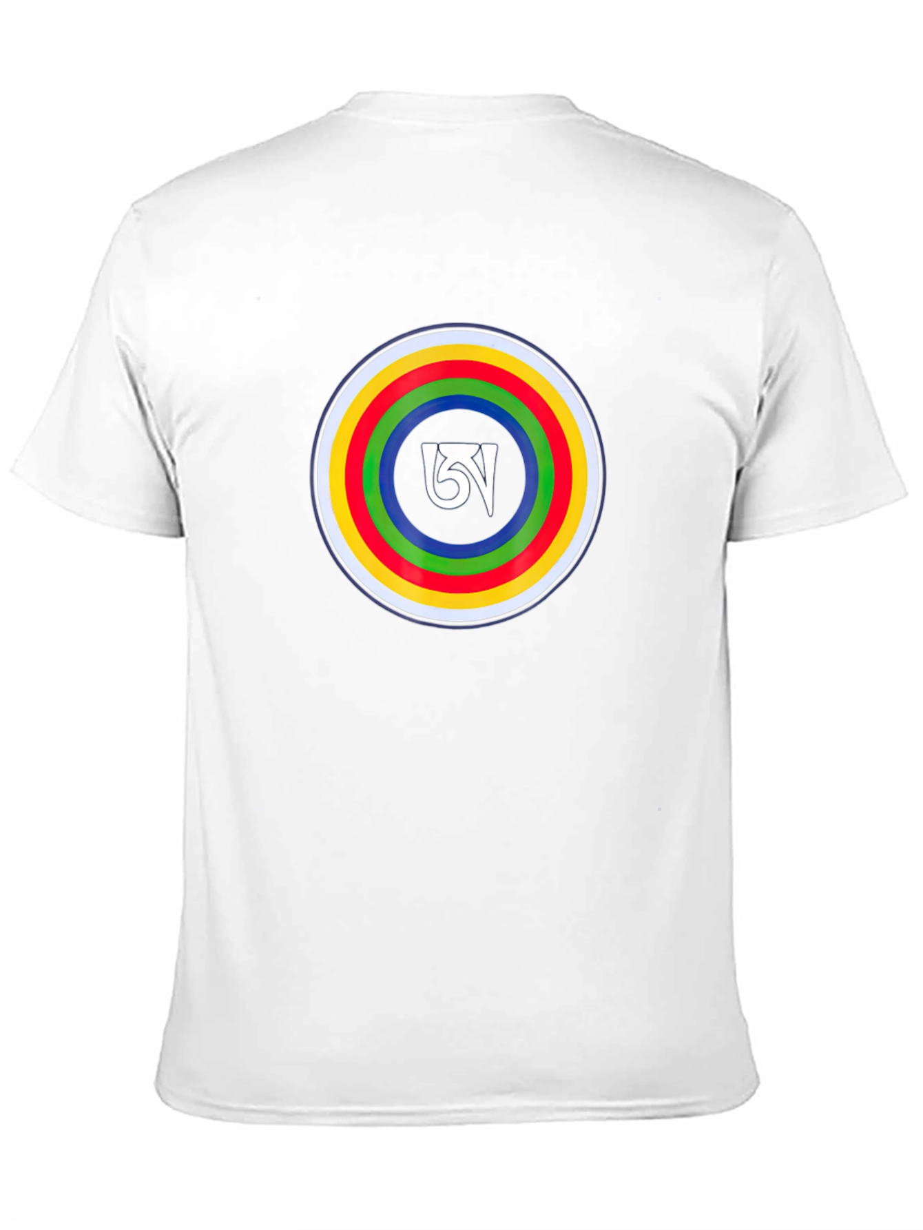 Black Tee with Tibetan Symbol Circle