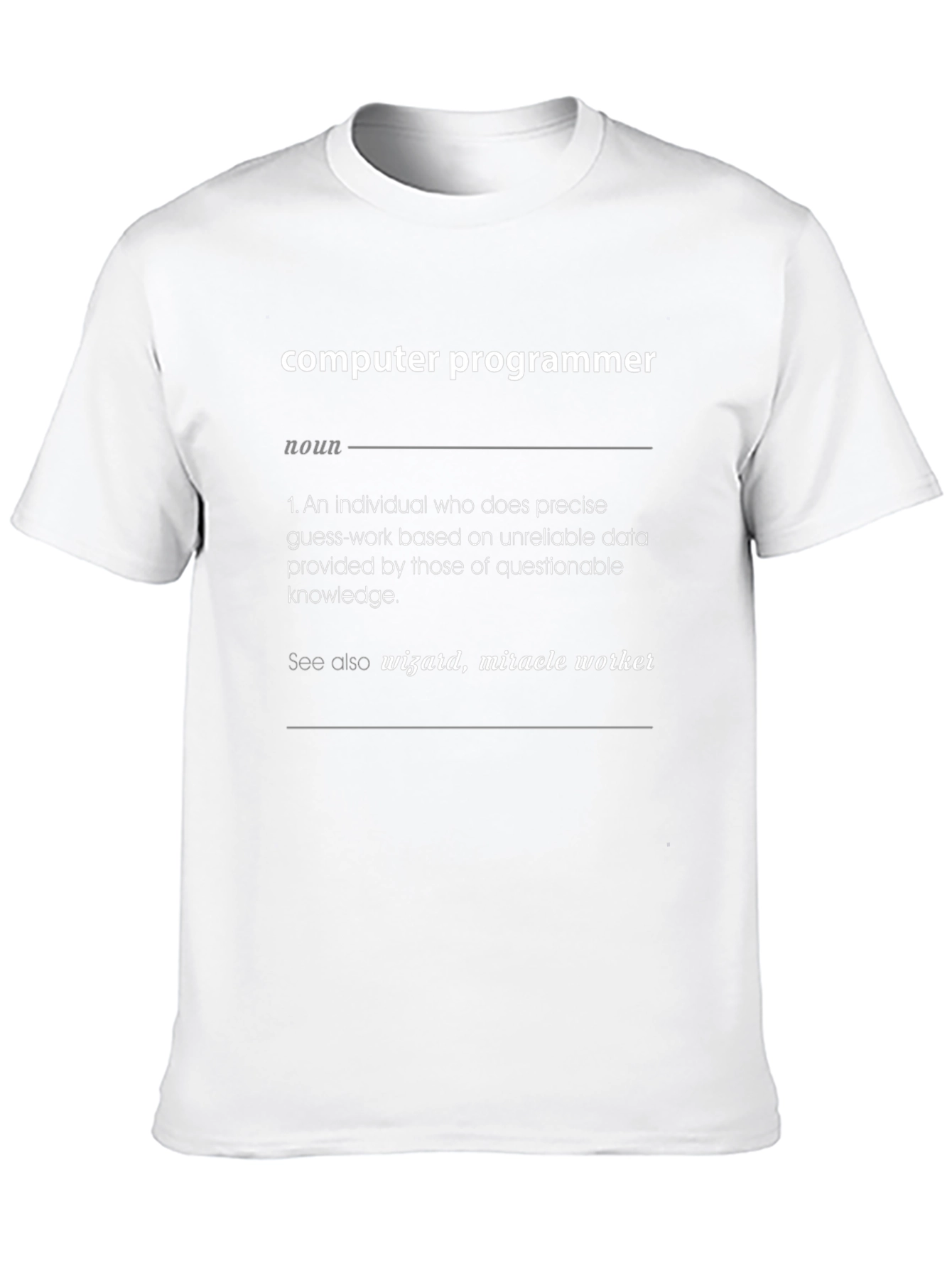 Computer Programmer Definition Black T-Shirt