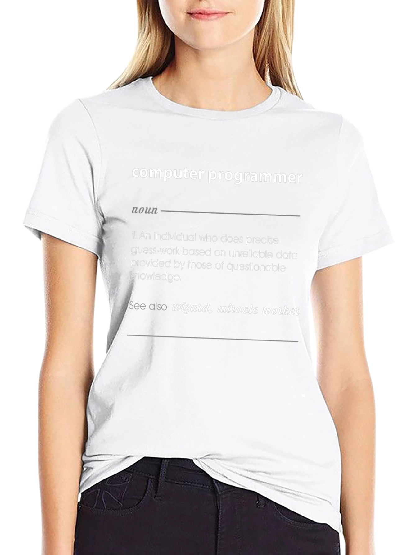 Computer Programmer Definition Black T-Shirt