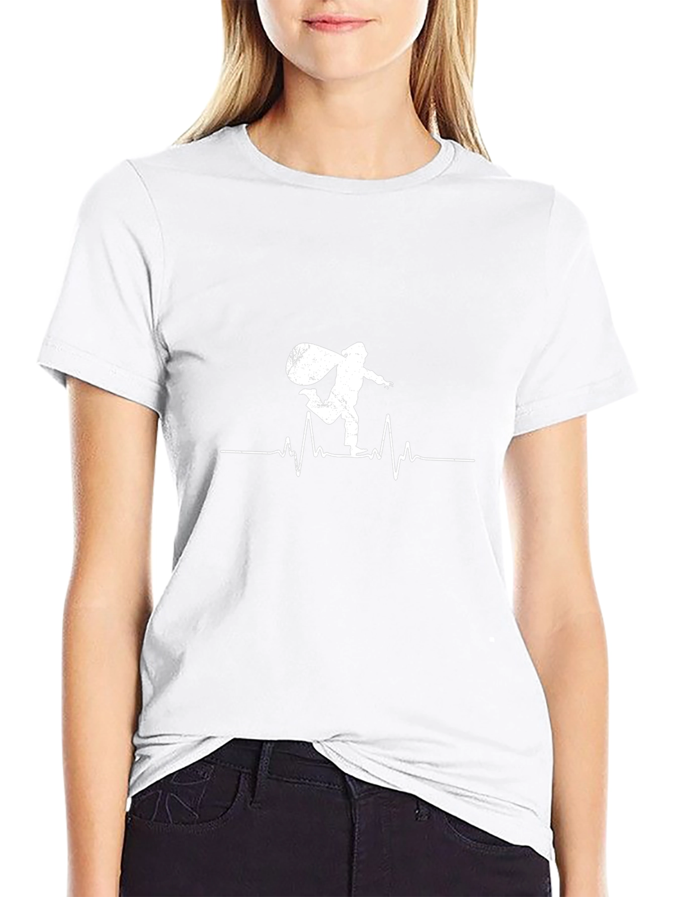 Santa Heartbeat T-Shirt - Festive Holiday Apparel