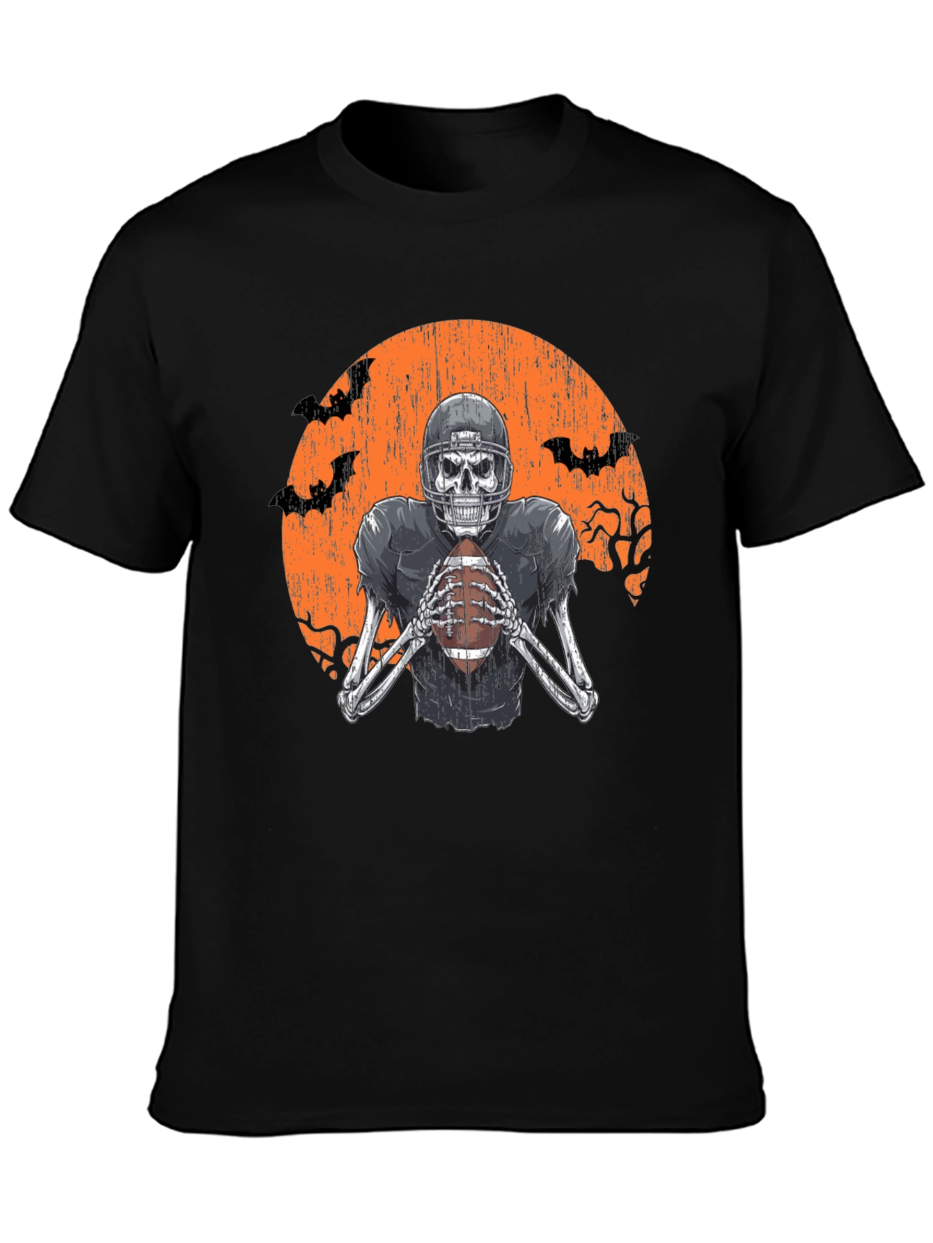 Skeleton Football Player Halloween T-Shirt