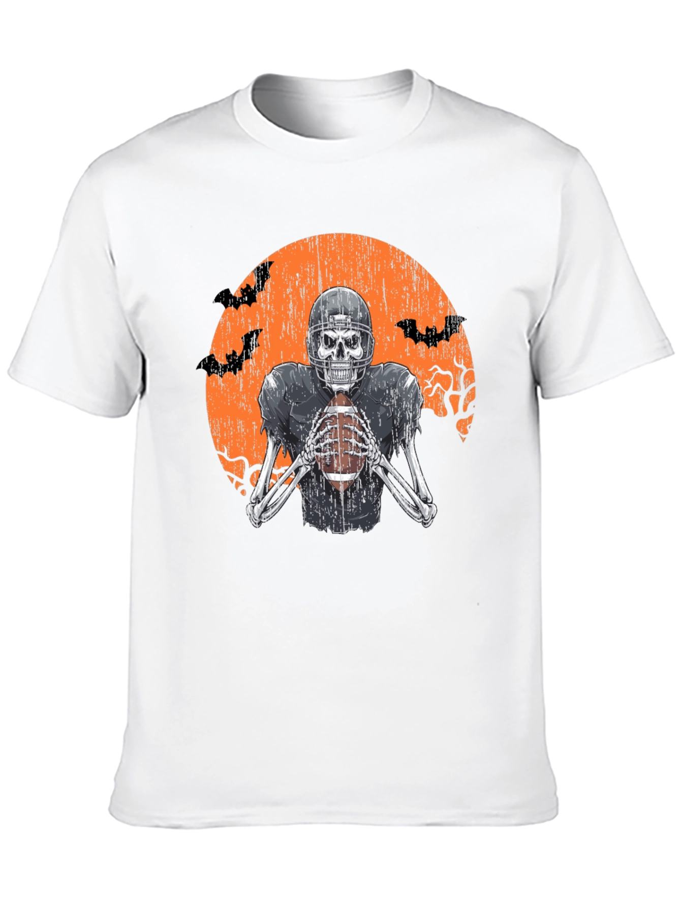 Skeleton Football Player Halloween T-Shirt