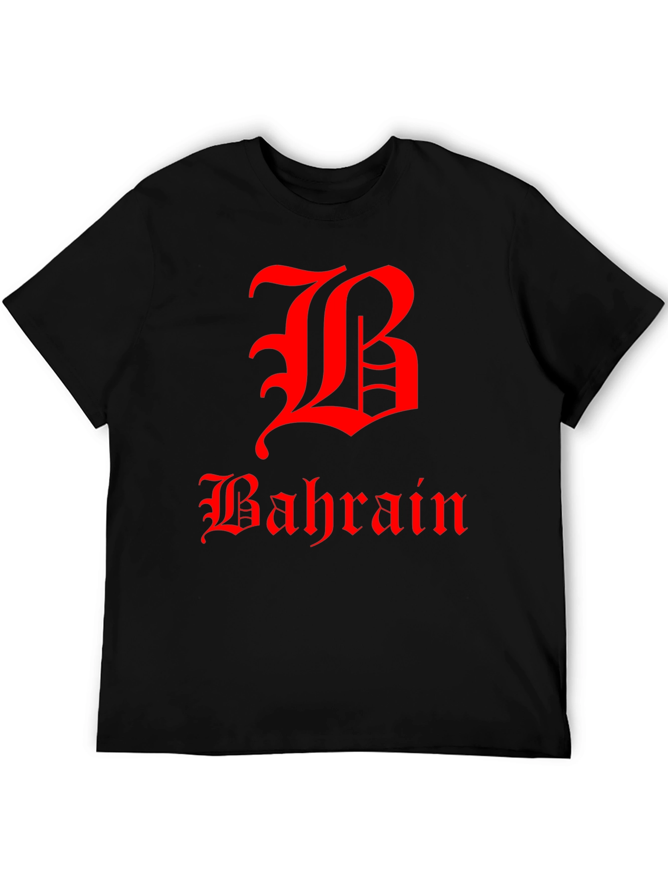 Bahrain Graphic T-Shirt - Red Print on Black