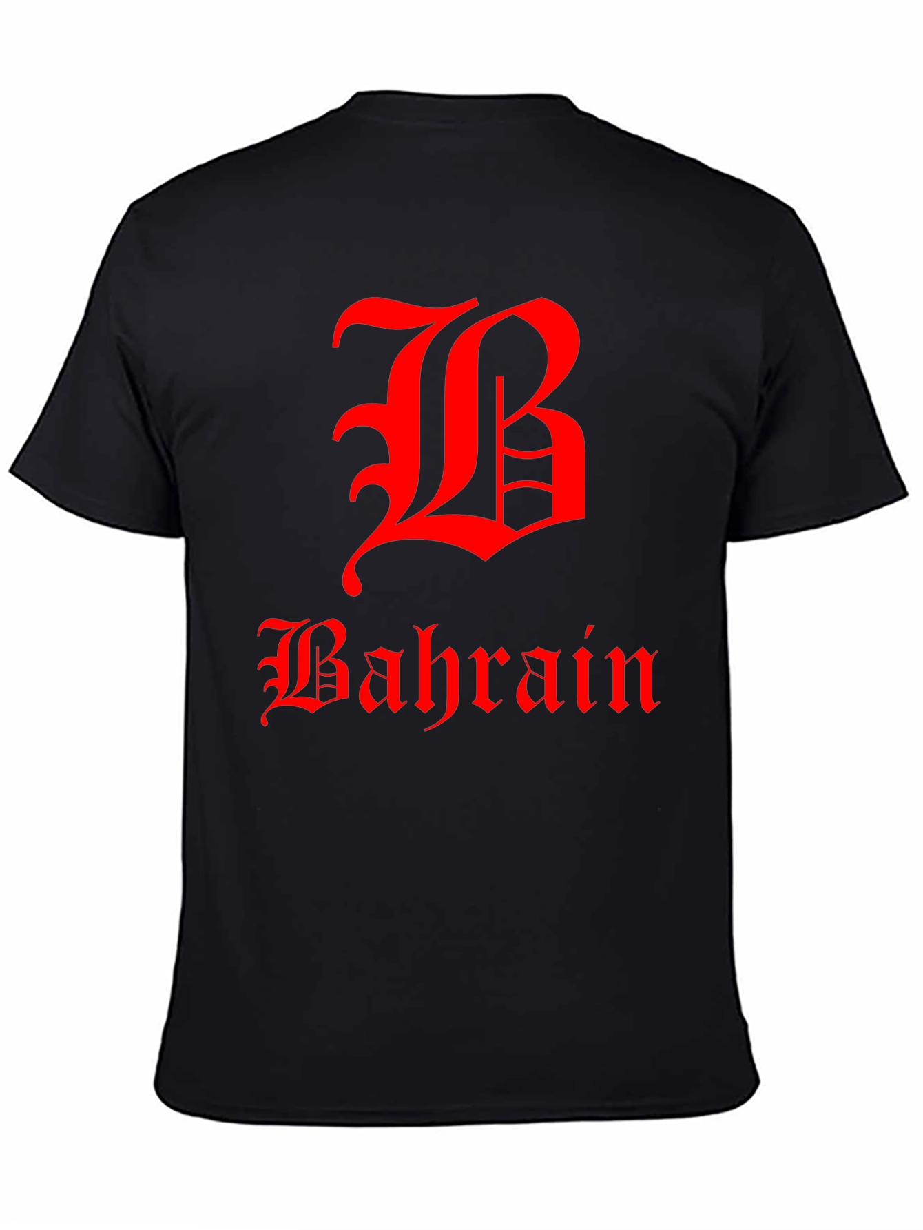 Bahrain Graphic T-Shirt - Red Print on Black