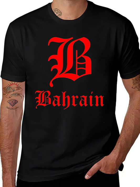 Bahrain Graphic T-Shirt - Red Print on Black