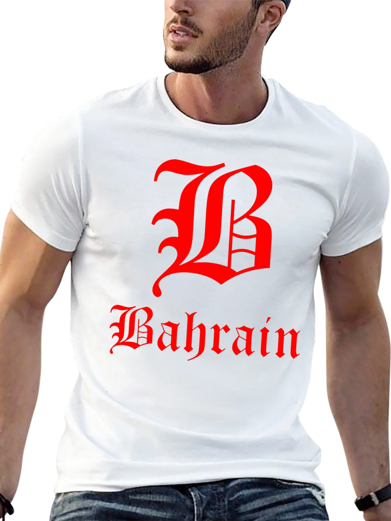 Bahrain Graphic T-Shirt - Red Print on Black