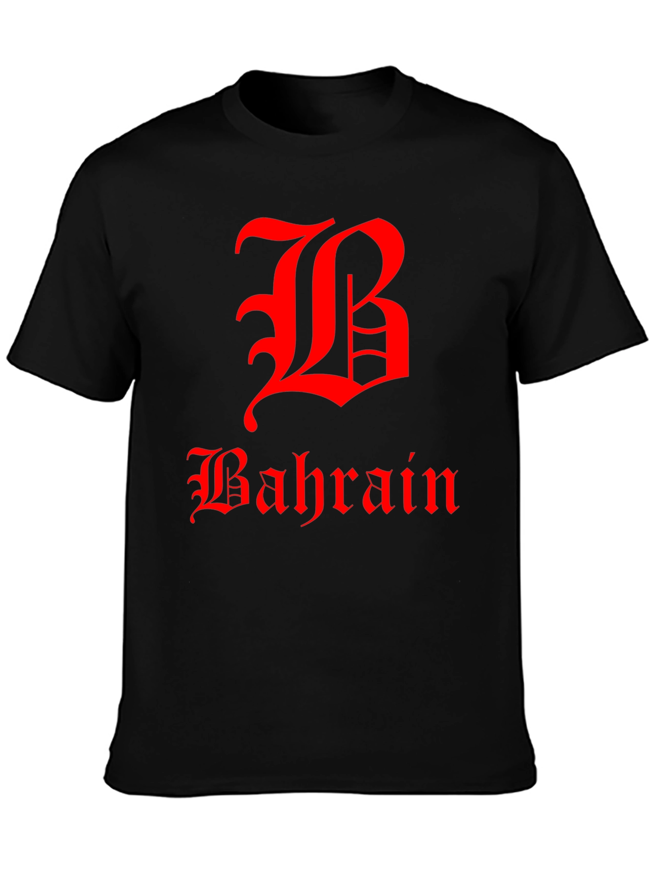 Bahrain Graphic T-Shirt - Red Print on Black