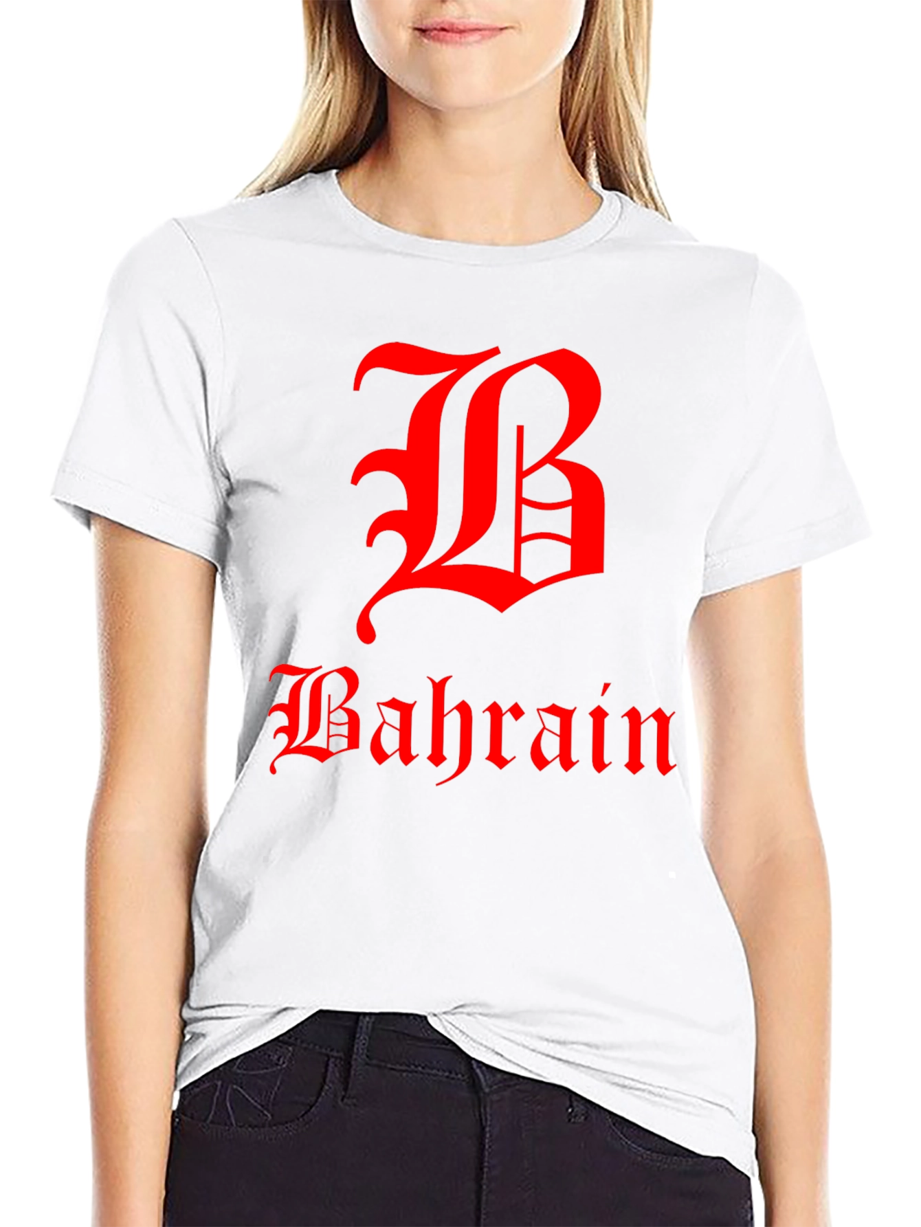 Bahrain Graphic T-Shirt - Red Print on Black