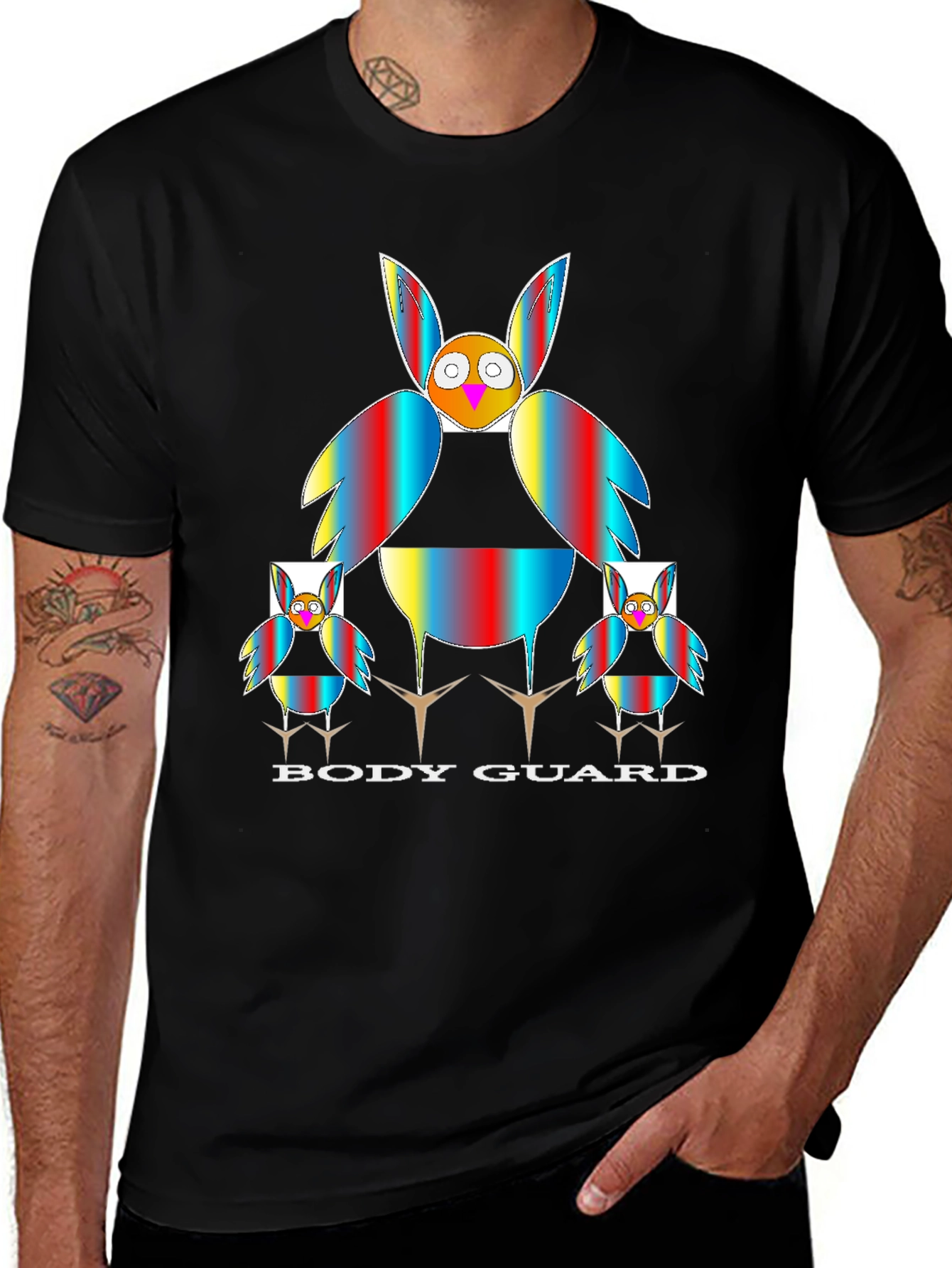 Body Guard Graphic Tee - Owl Family Protection
