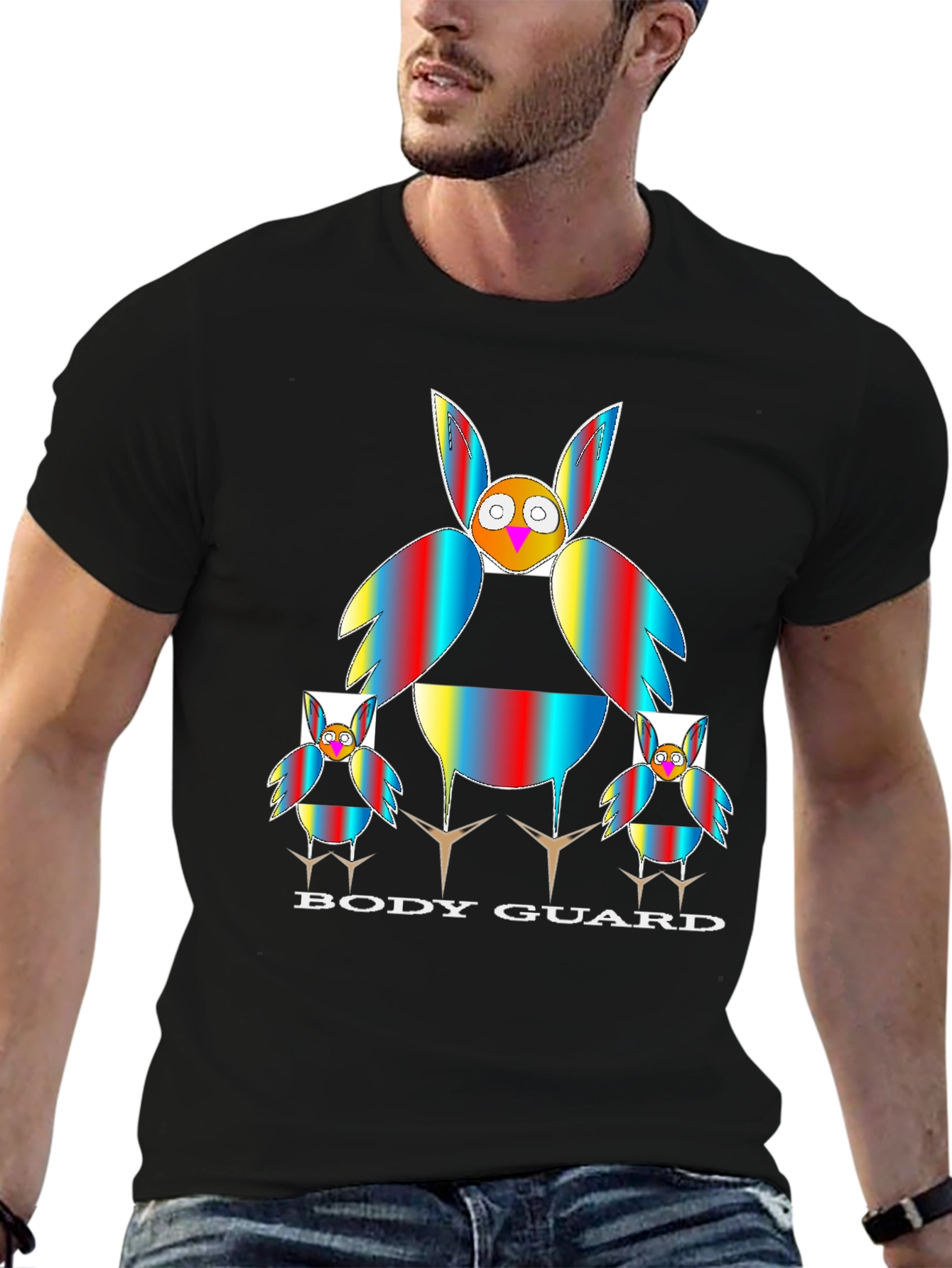 Body Guard Graphic Tee - Owl Family Protection