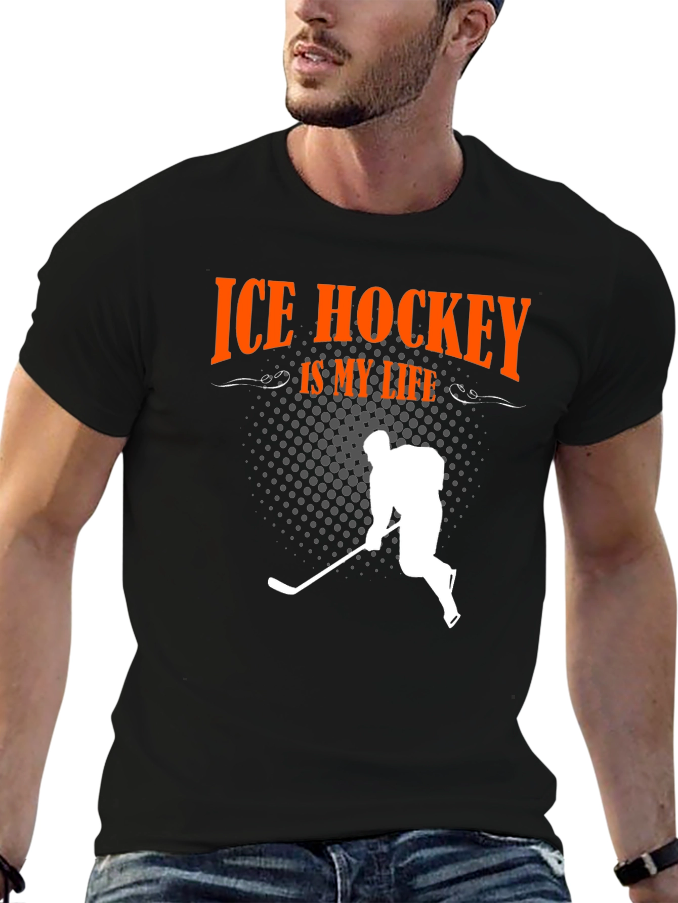 Ice Hockey Is My Life Graphic Tee