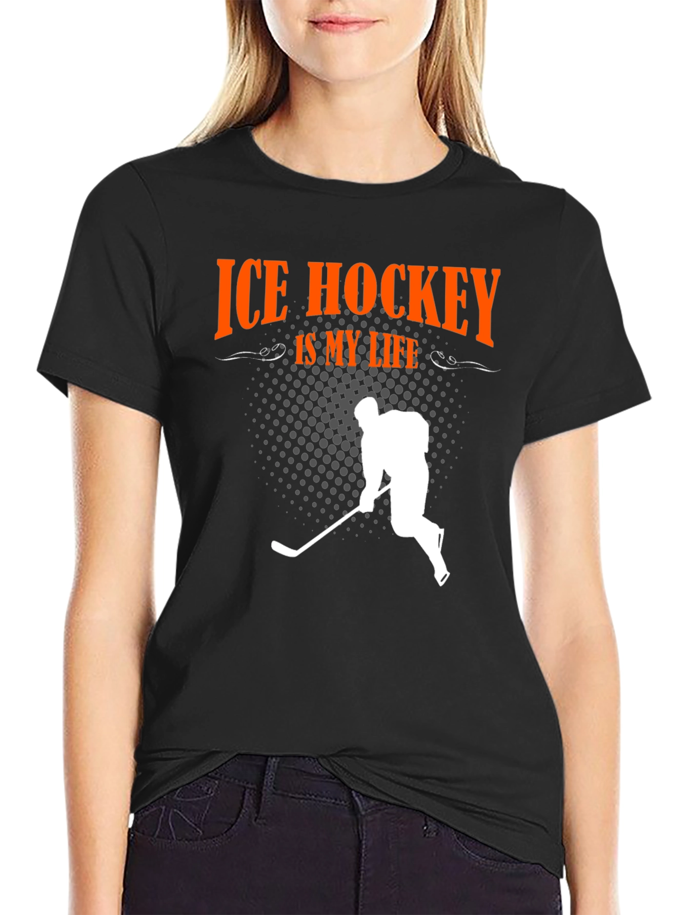 Ice Hockey Is My Life Graphic Tee