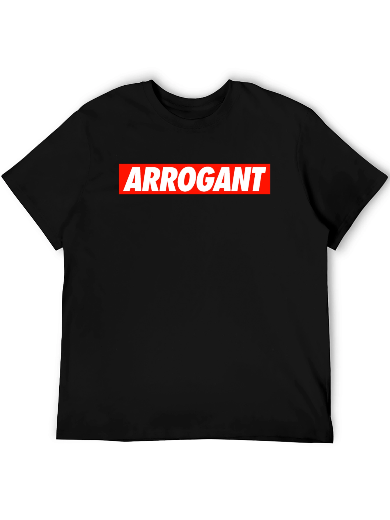 Arrogant Bold Graphic Tee - Mens Black Cotton T-Shirt
