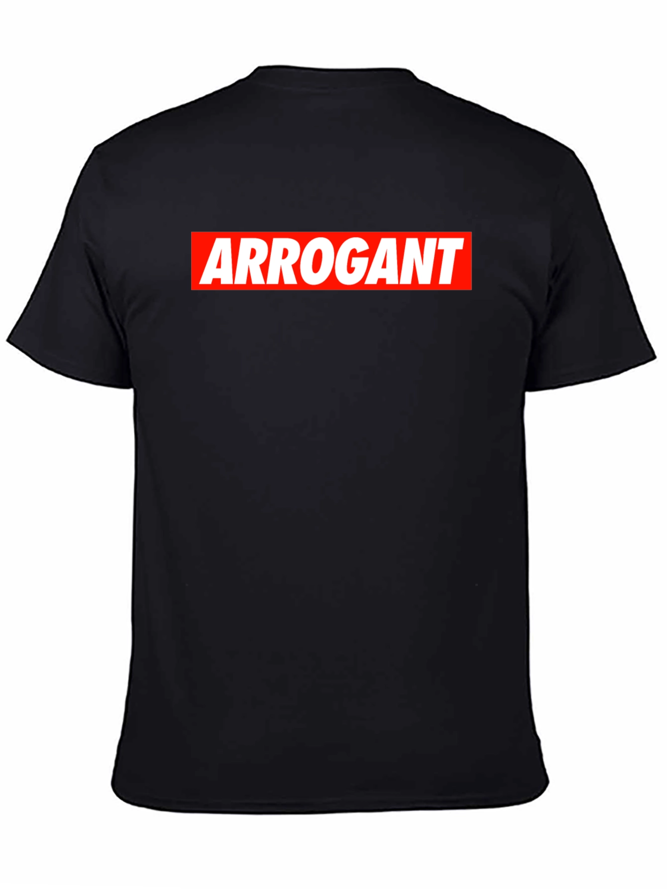Arrogant Bold Graphic Tee - Mens Black Cotton T-Shirt