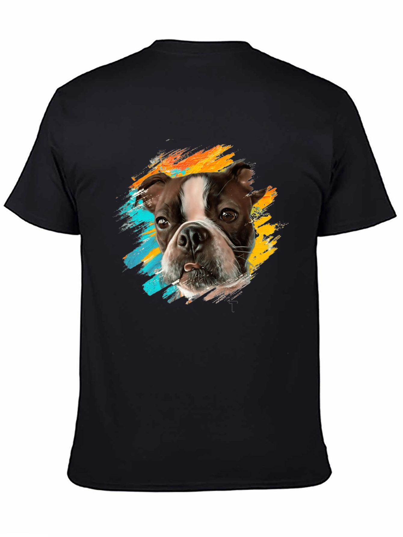 Dog Breed Graphic Print Black T-Shirt