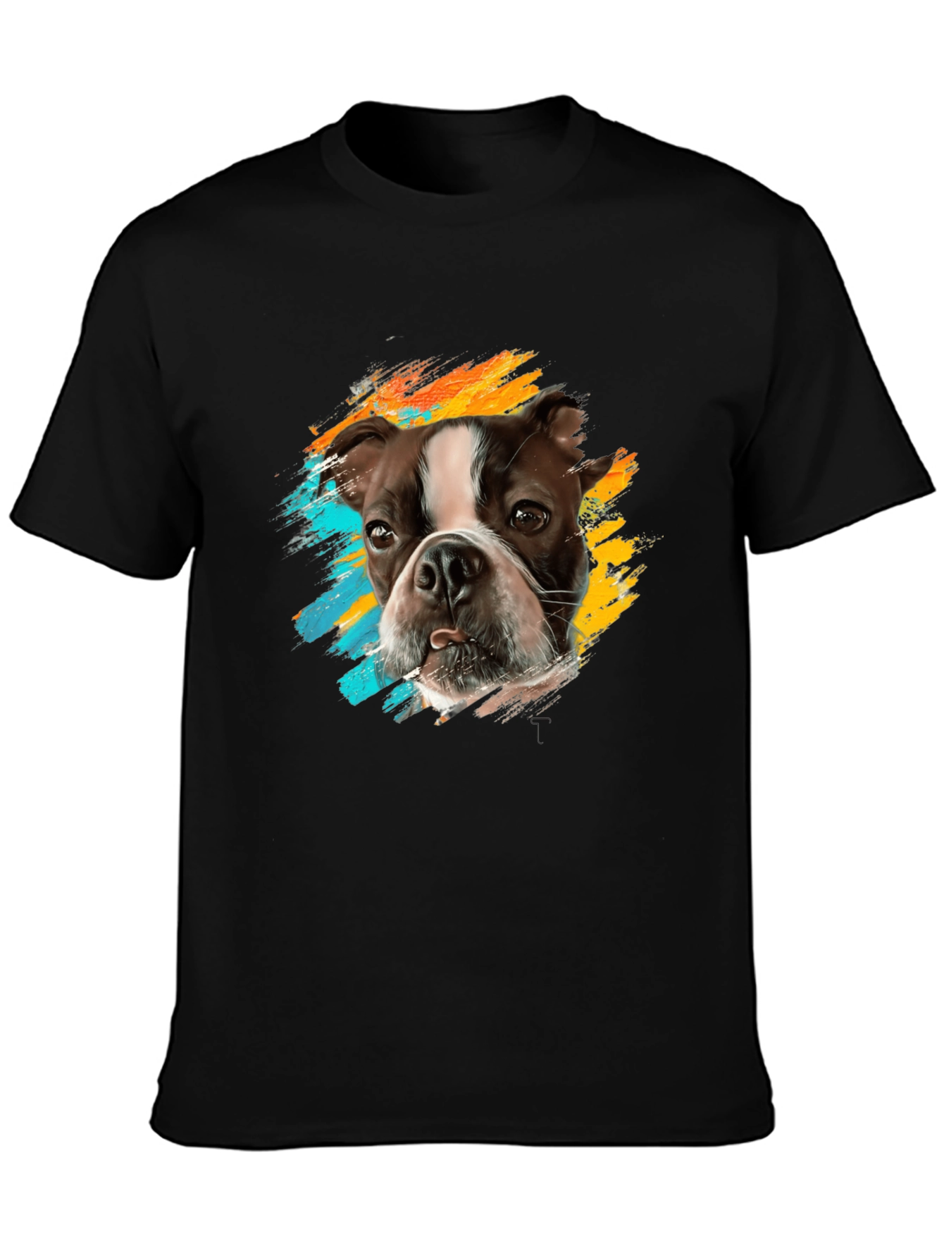 Dog Breed Graphic Print Black T-Shirt