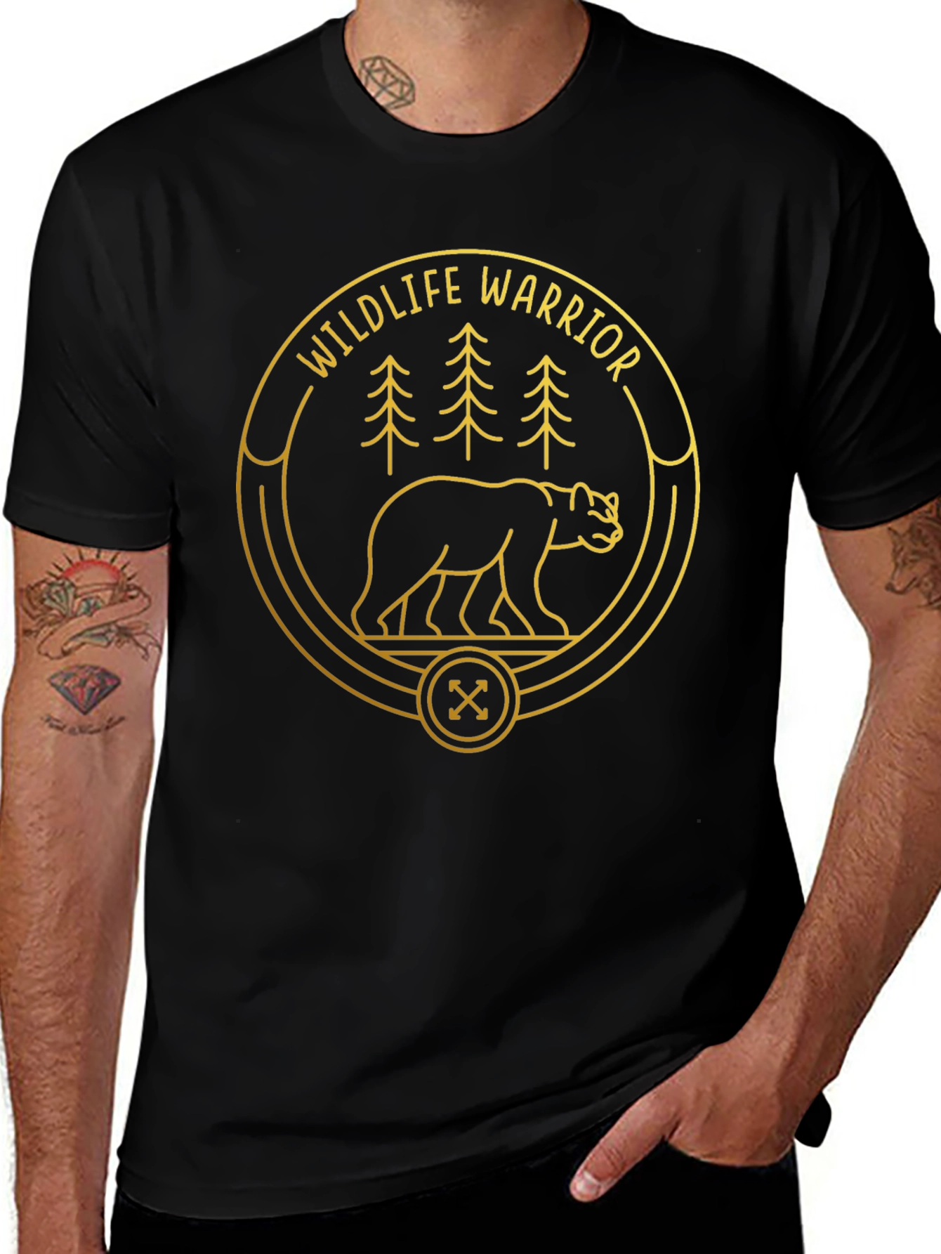 Wildlife Warrior Bear Graphic T-Shirt