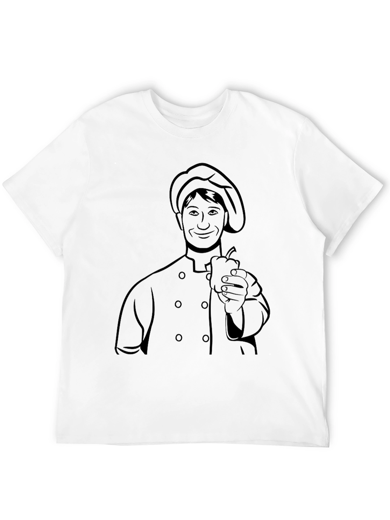 Chef Graphic Tee - Black Crew Neck T-Shirt