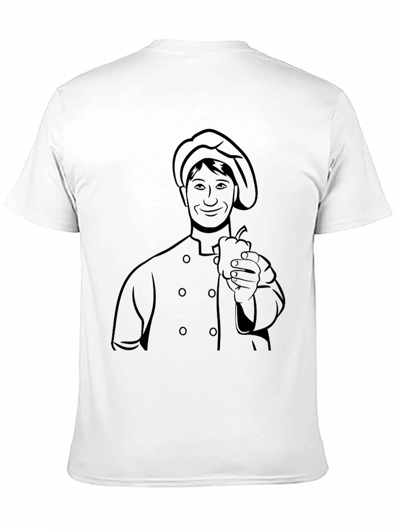 Chef Graphic Tee - Black Crew Neck T-Shirt