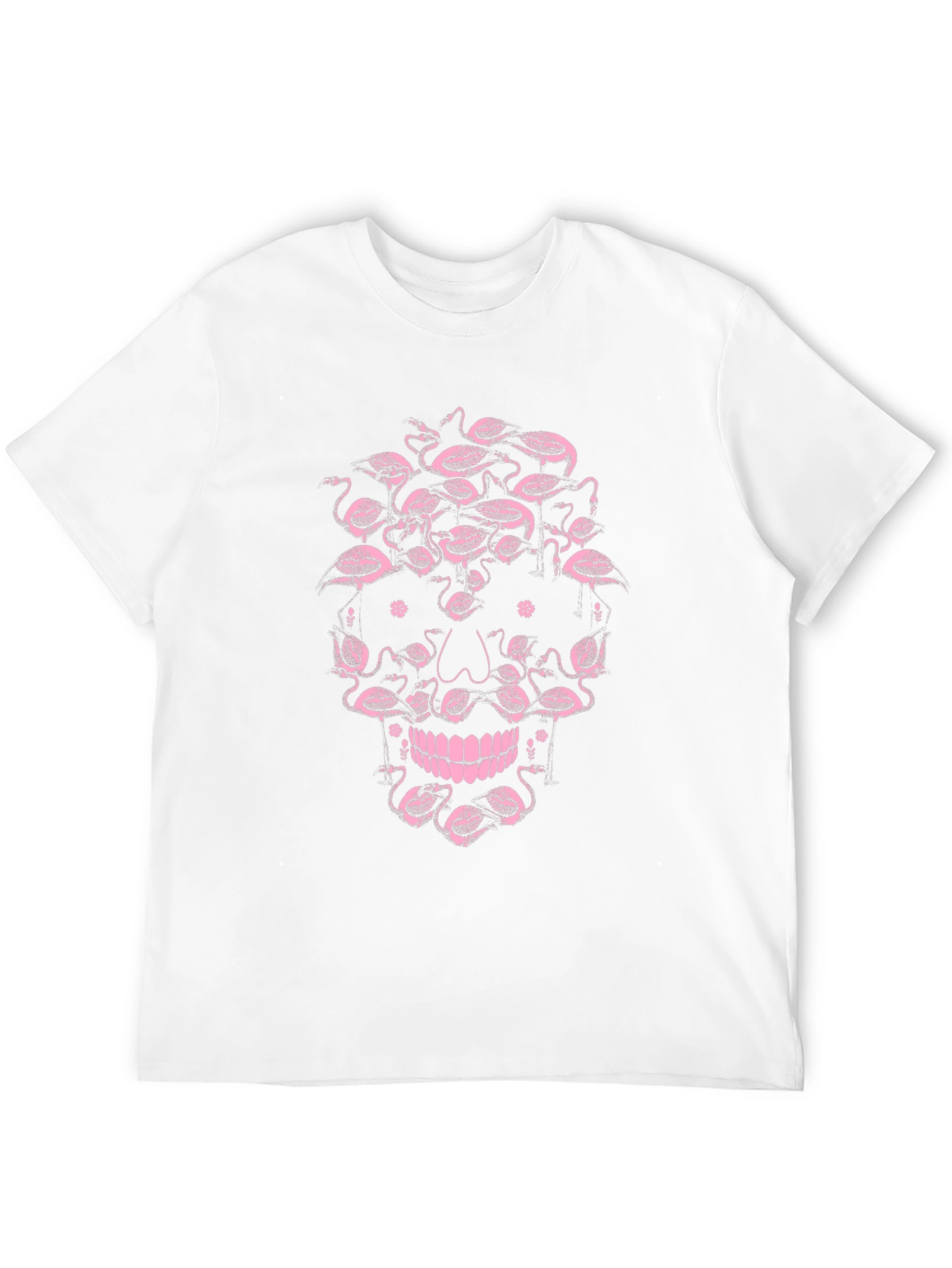 Flamingo Skull Graphic Tee - Unique & Stylish
