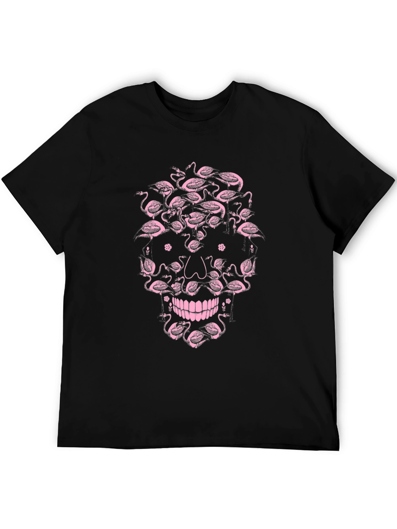Flamingo Skull Graphic Tee - Unique & Stylish