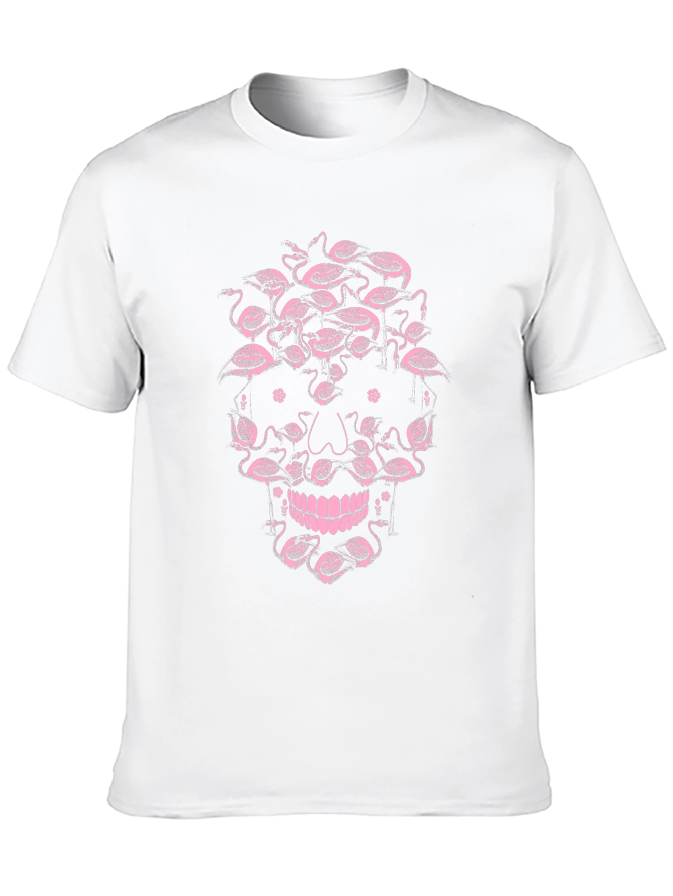 Flamingo Skull Graphic Tee - Unique & Stylish