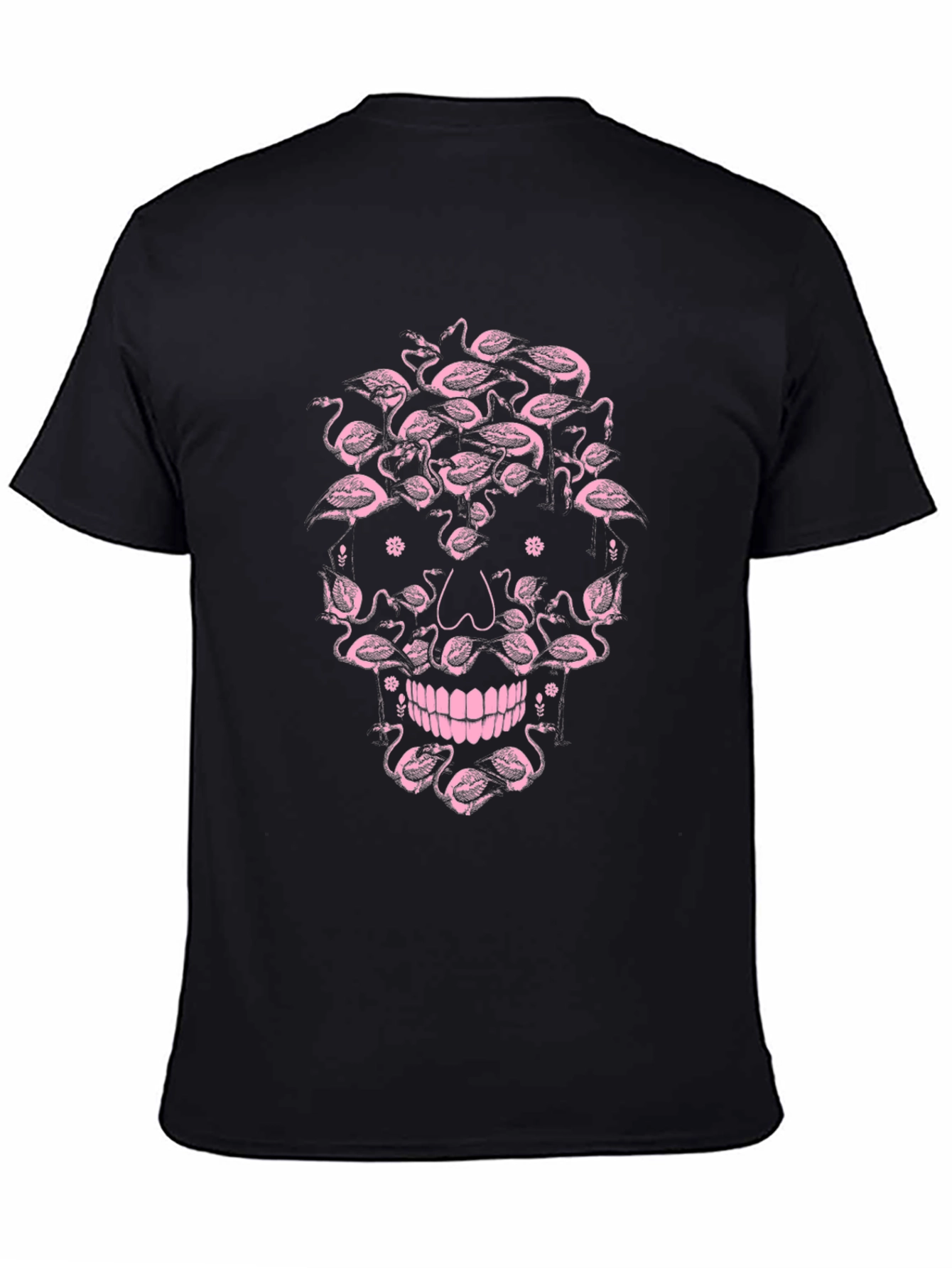 Flamingo Skull Graphic Tee - Unique & Stylish