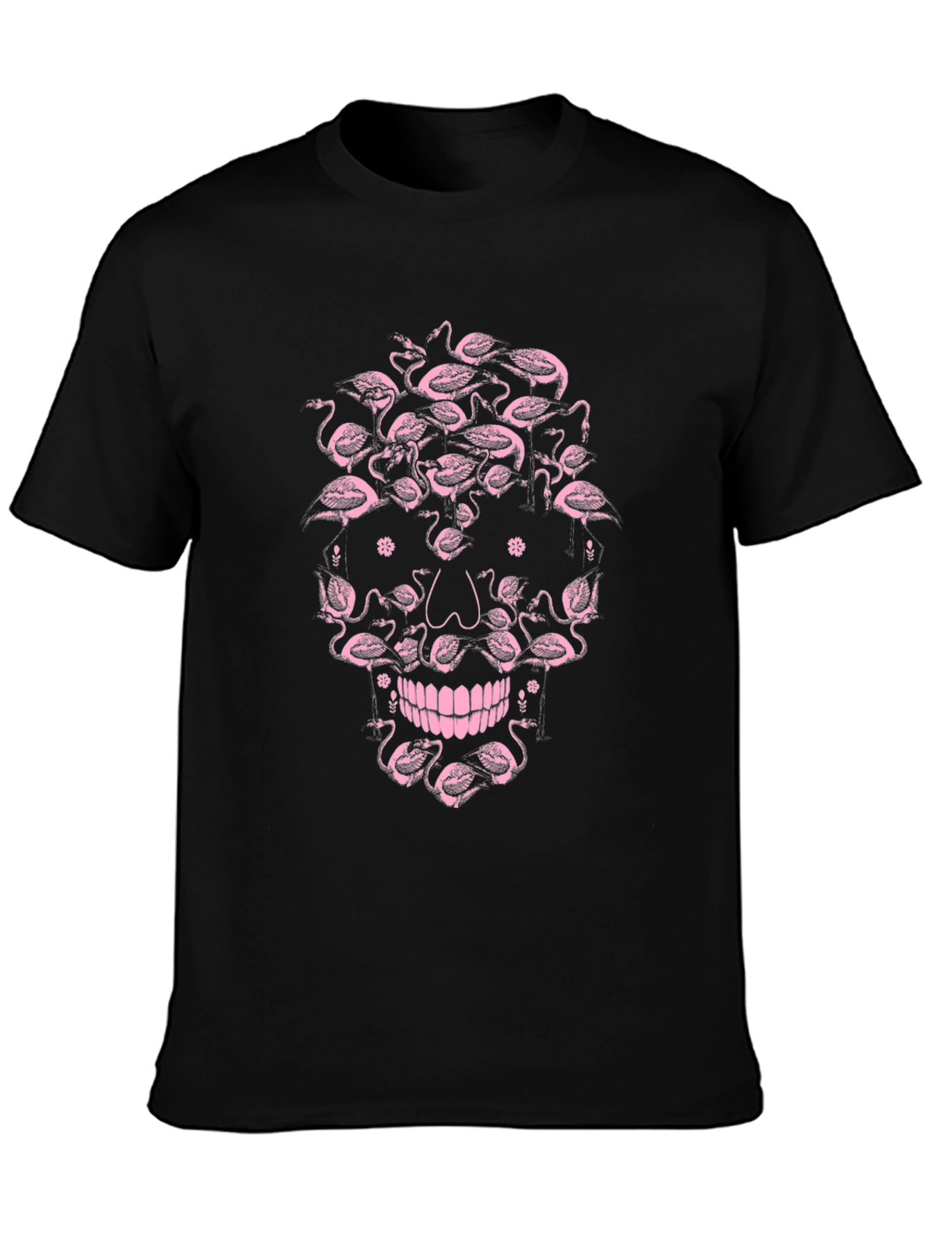 Flamingo Skull Graphic Tee - Unique & Stylish