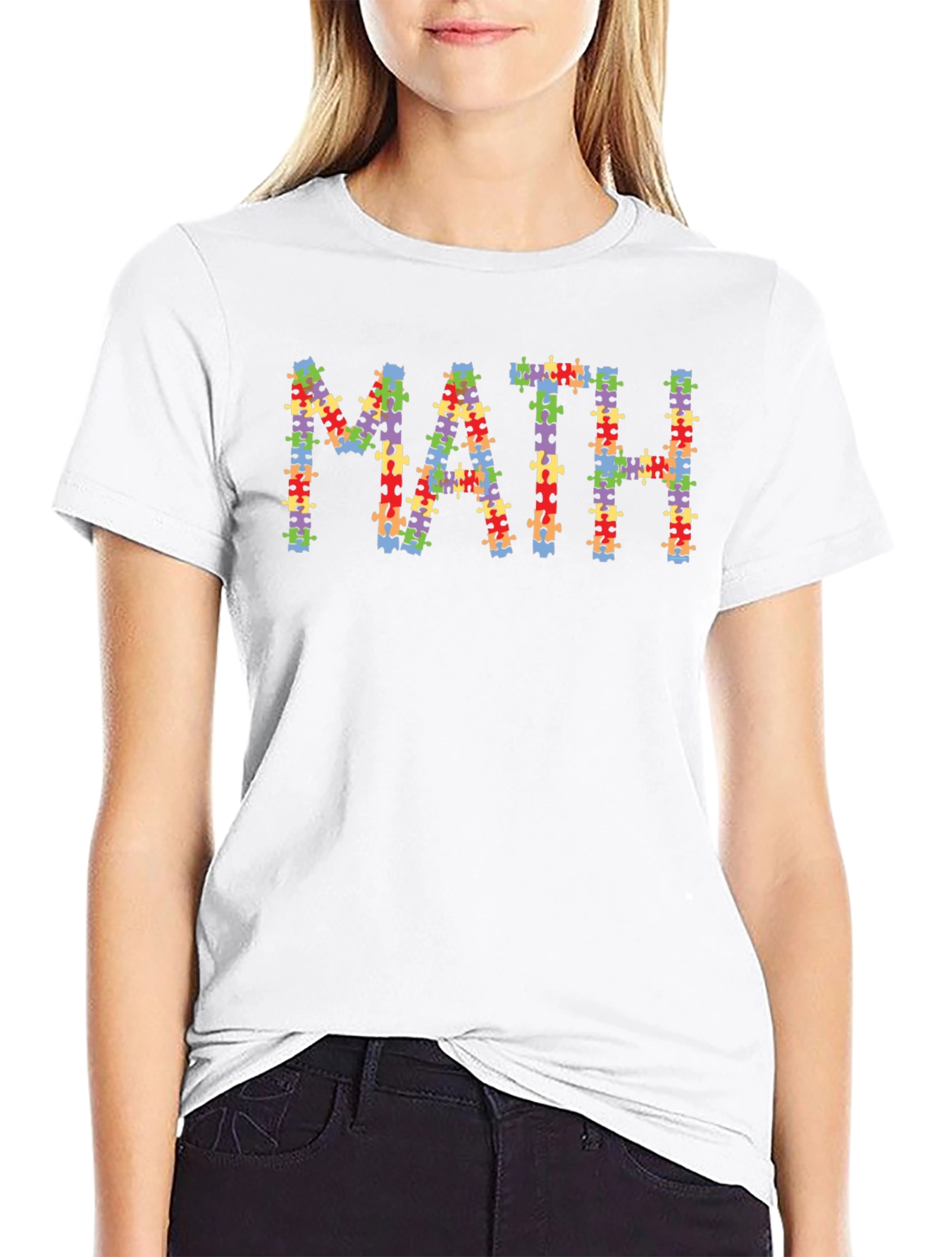 Math Puzzle Piece Graphic T-Shirt