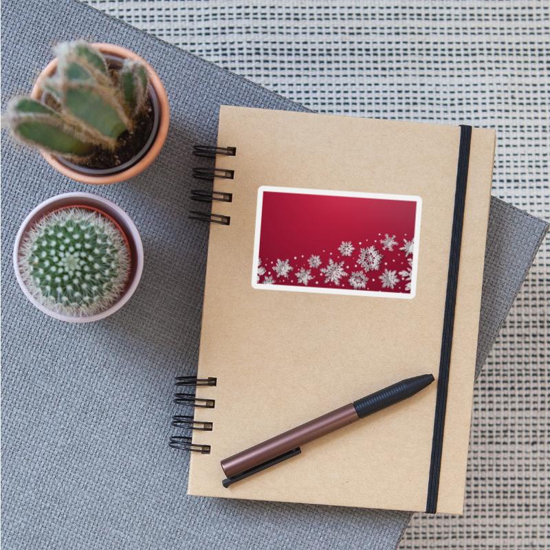 Modern Snowflakes Red