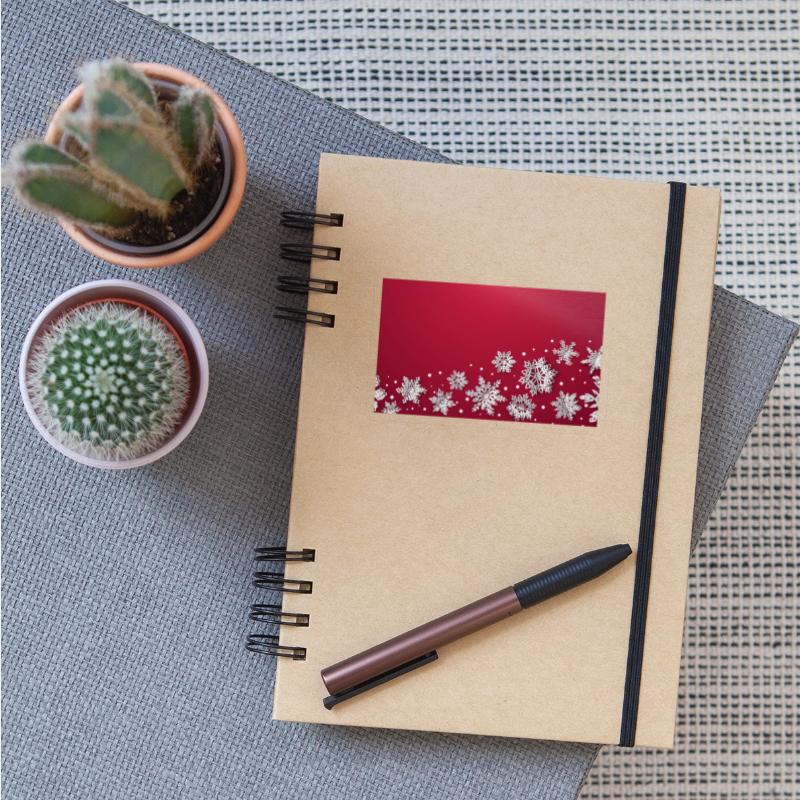 Modern Snowflakes Red