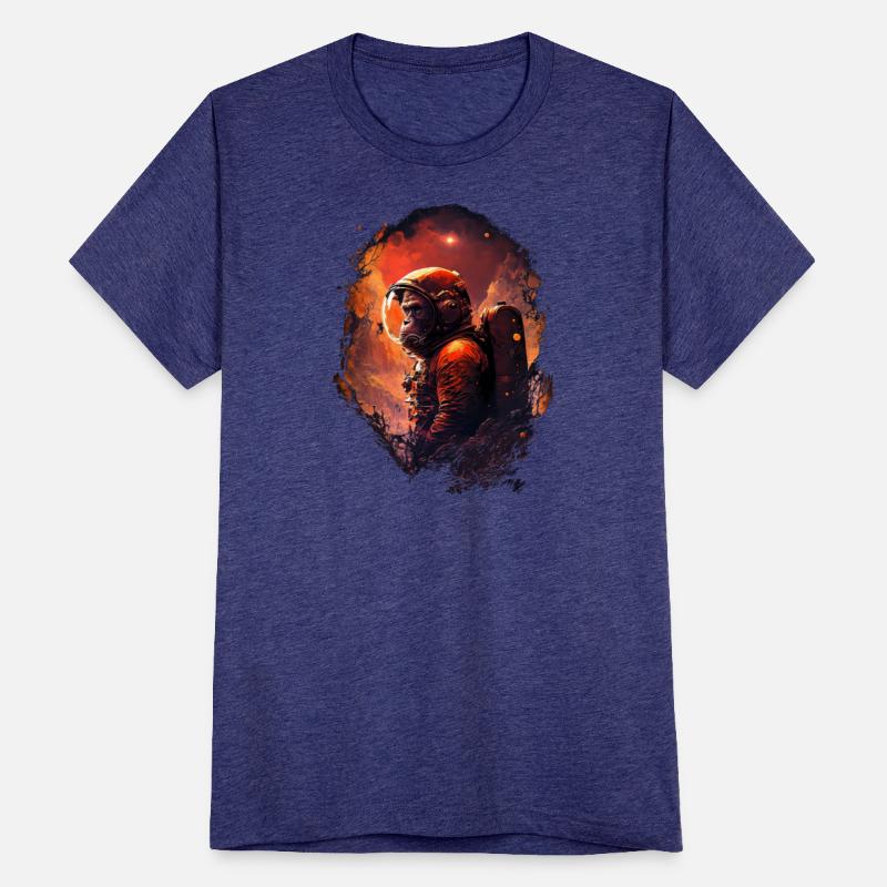 Monkey Astronaut Chimpanzee Space Surreal Moon