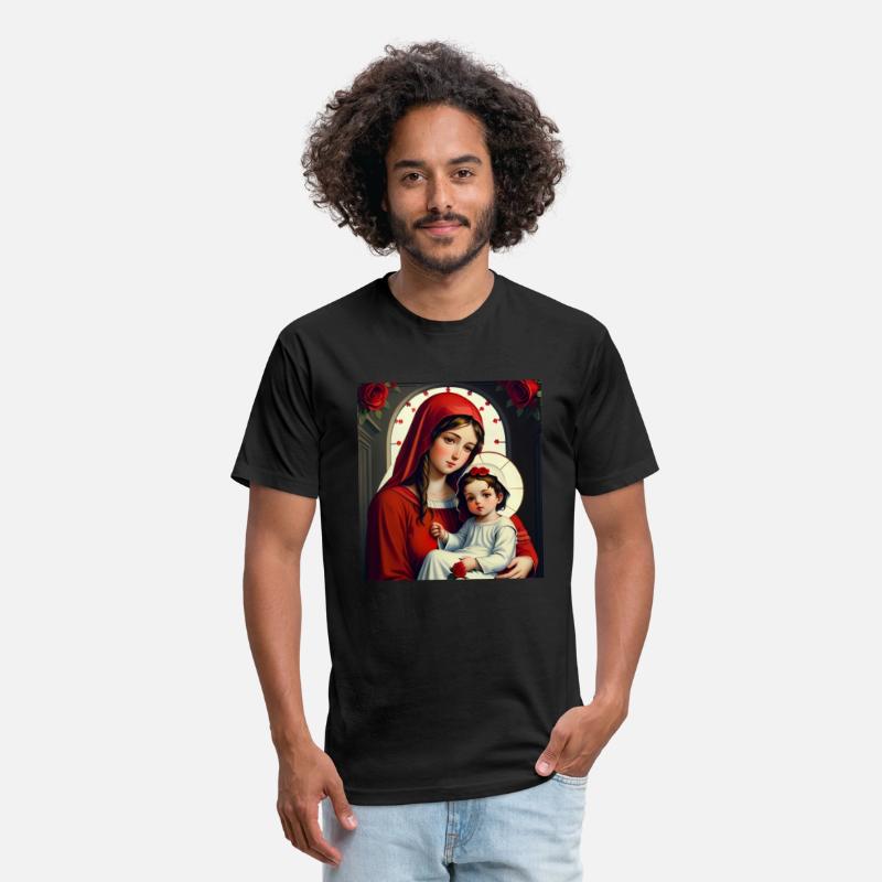 Mother Mary and Baby Jesus with Roses