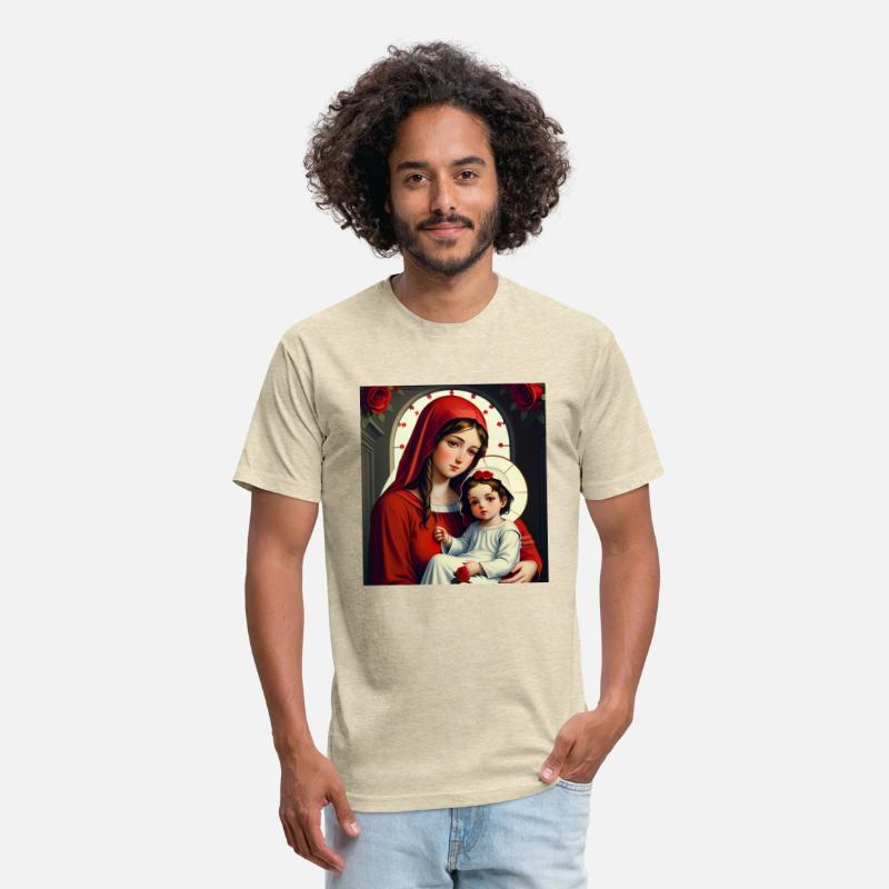 Mother Mary and Baby Jesus with Roses
