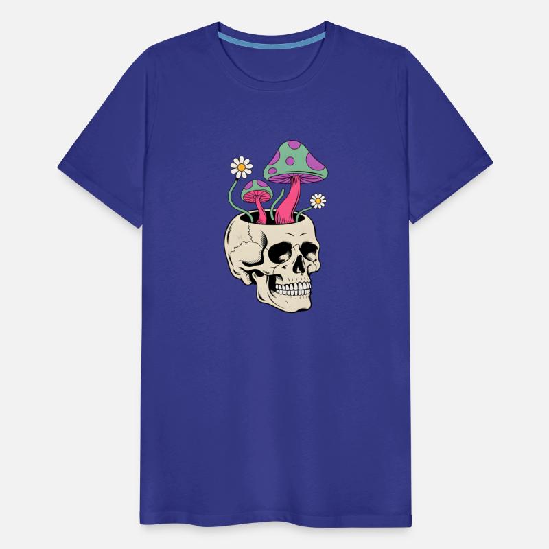 Mushroom Skull Design | Psychedelic Nature Art