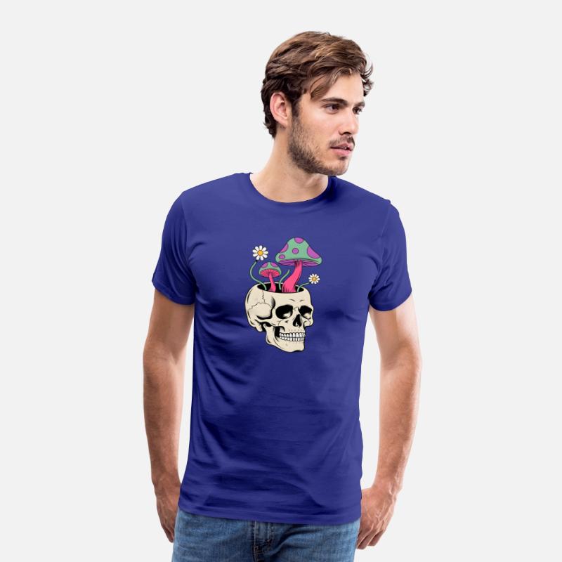Mushroom Skull Design | Psychedelic Nature Art
