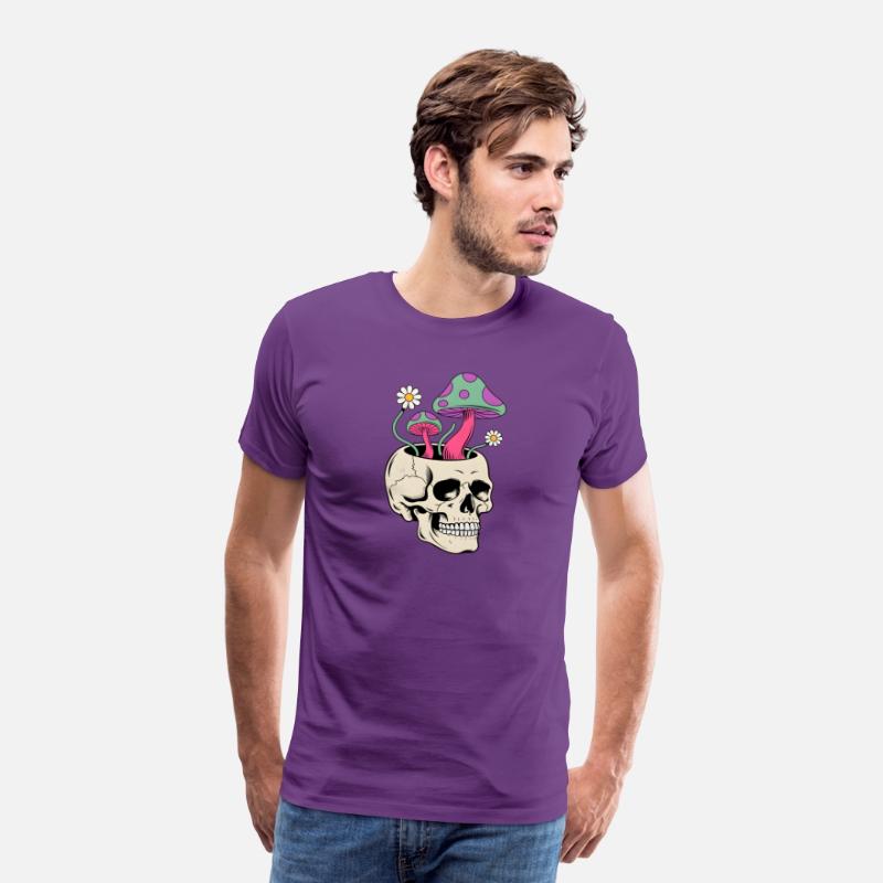 Mushroom Skull Design | Psychedelic Nature Art