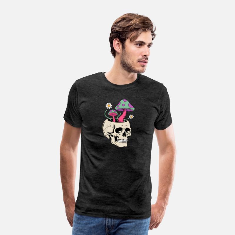 Mushroom Skull Design | Psychedelic Nature Art