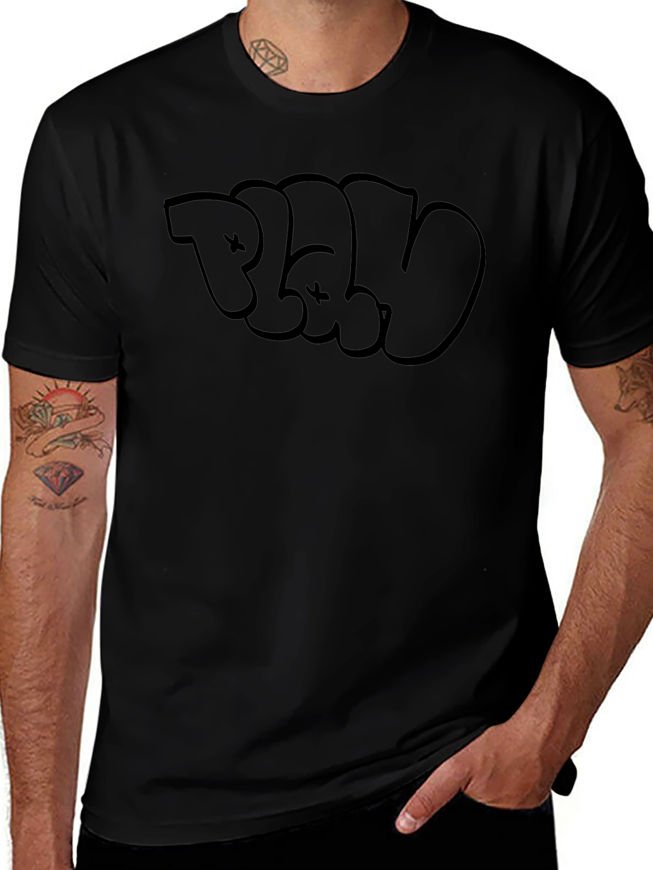 Bold Graphic Black T-Shirt