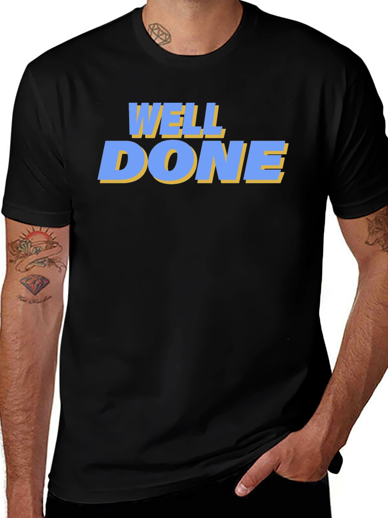 Well Done Graphic Tee - Black Casual T-Shirt