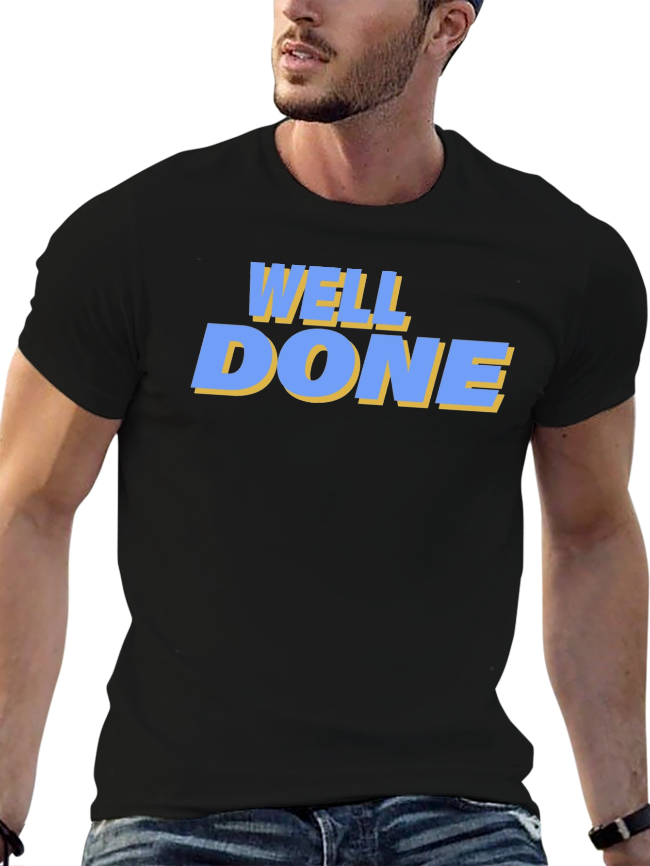 Well Done Graphic Tee - Black Casual T-Shirt